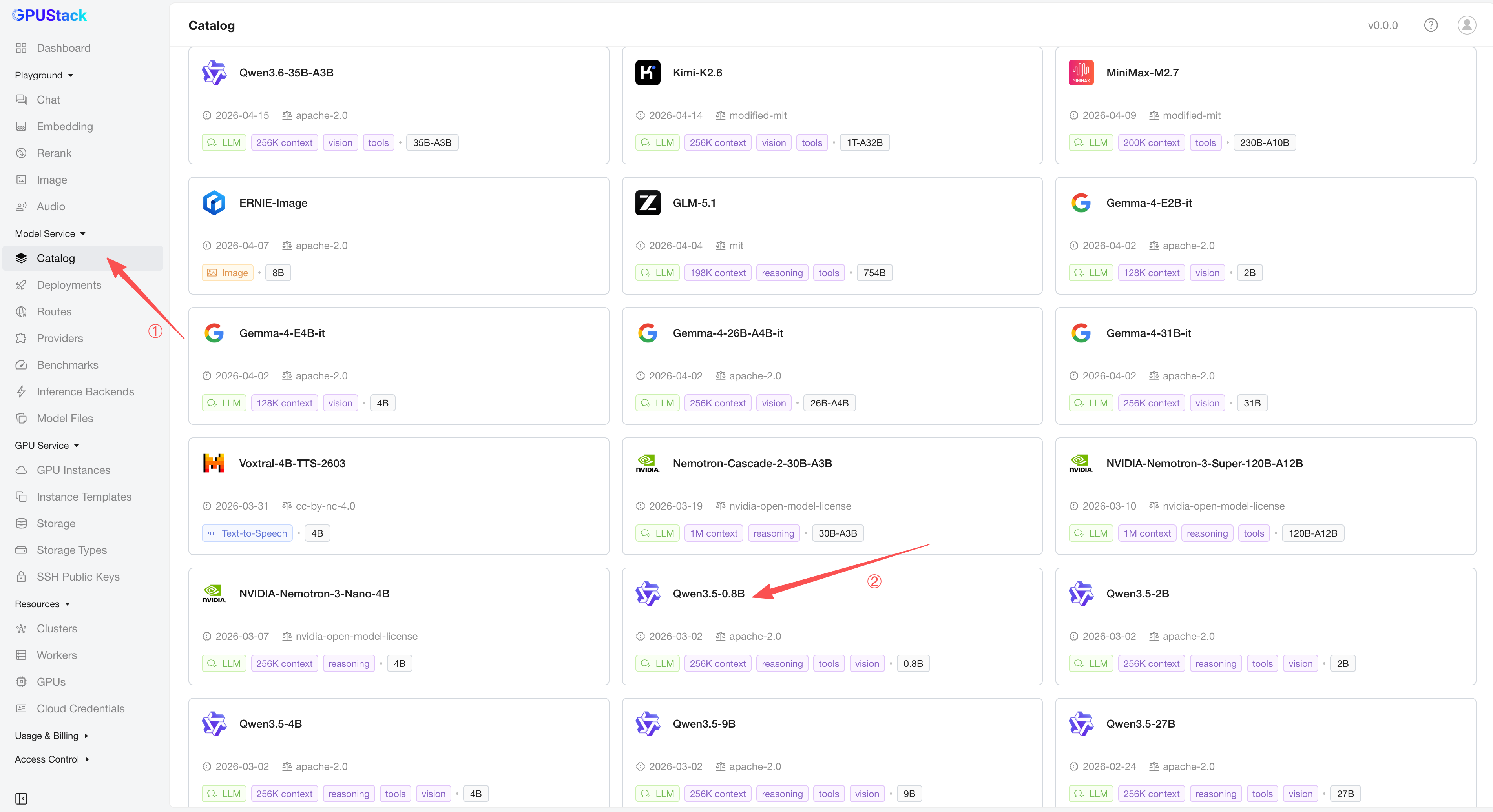deploy qwen3 from catalog