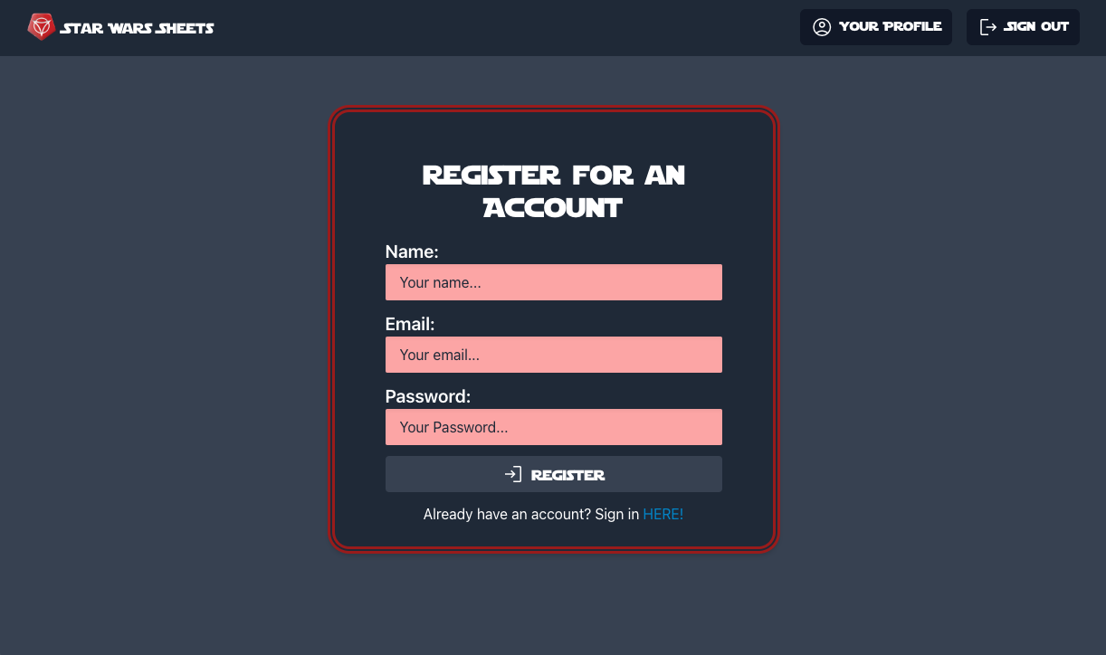 Register Page