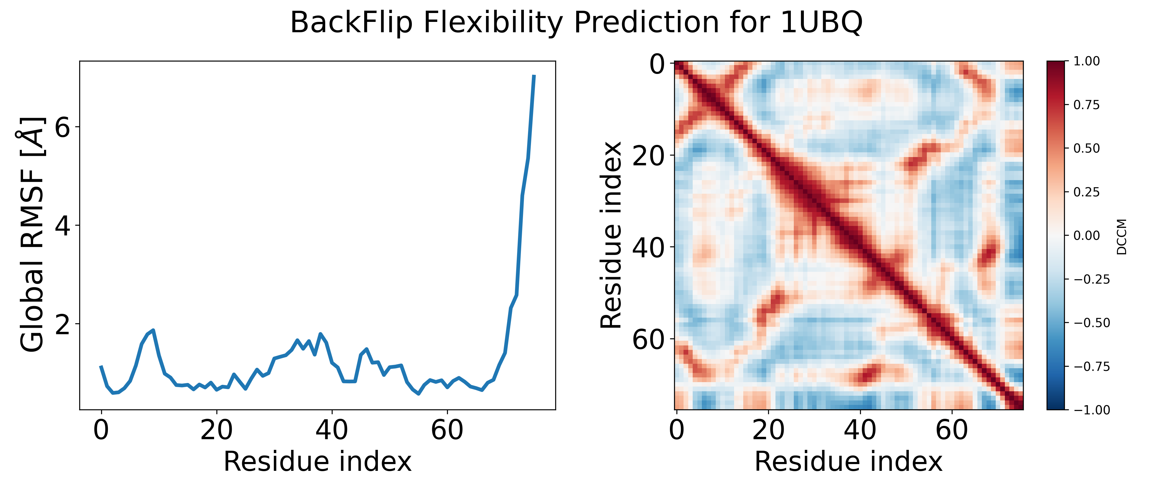 BackFlip-2 ubiquitin RMSF and DCCM prediction