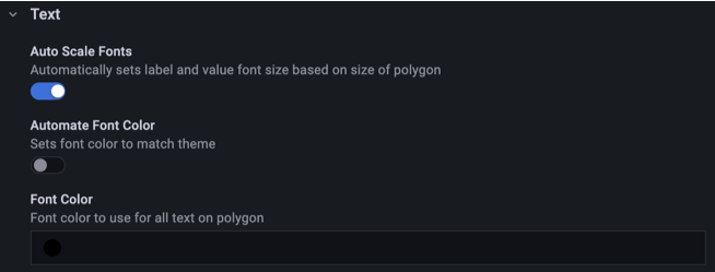 Polygon Text Manual Font Color