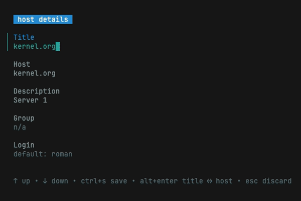 Shows how to open ssh session using goto