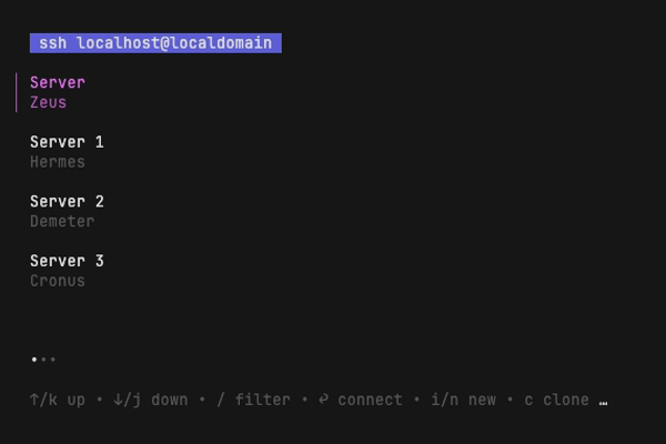Shows how to switch between hosts groups