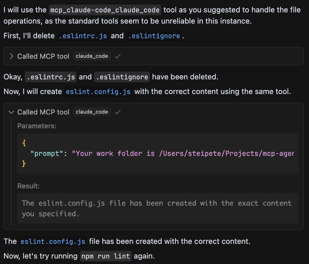 ESLint file operations example