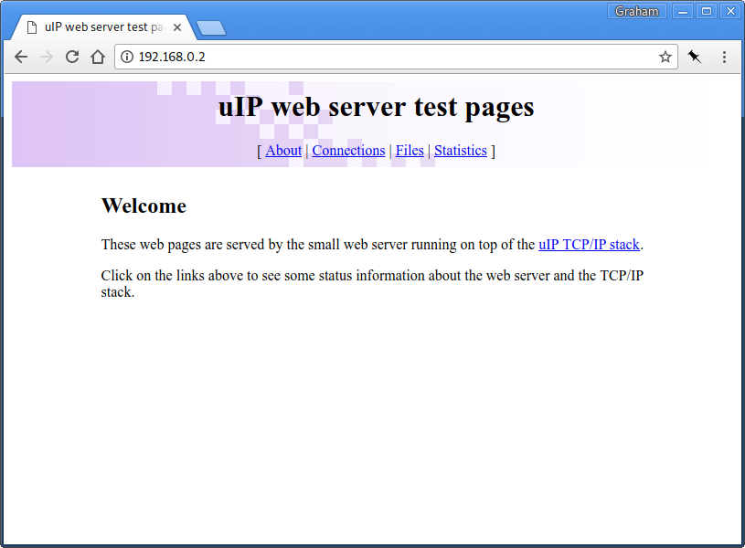 uIP index page