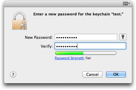 keychain password dialogue