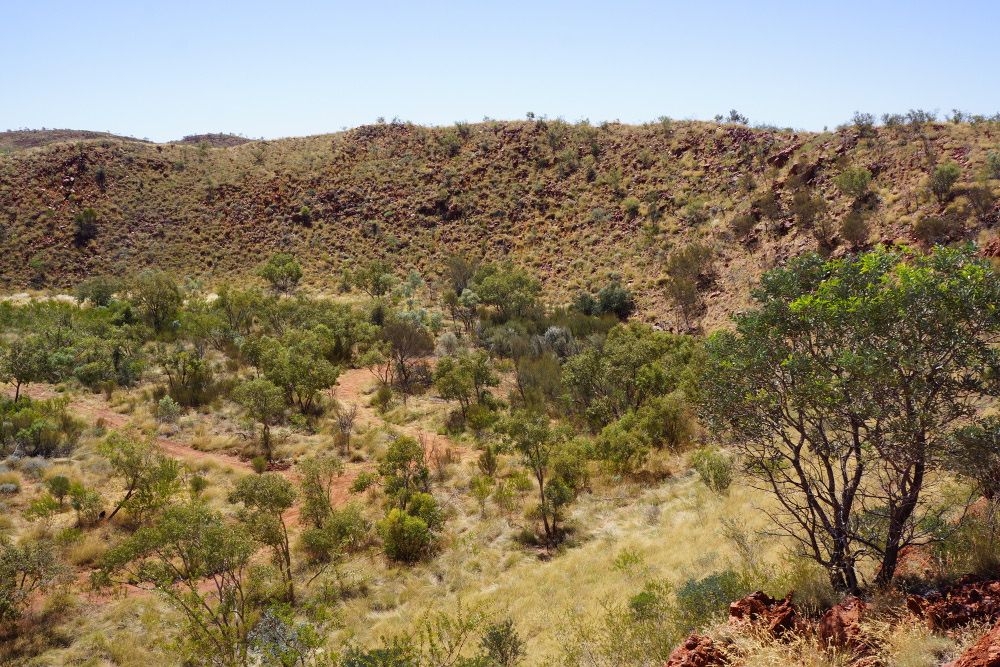 View of eastern rim of Hickman Crater