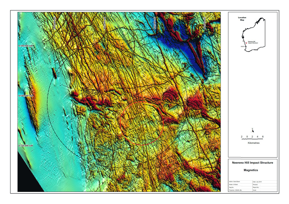 Magnetic map of the Neereno Hill area