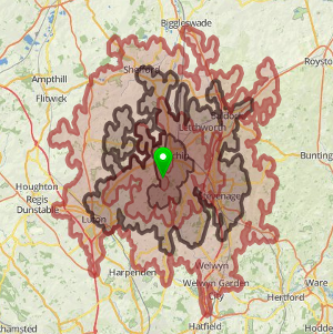 Isochrone Illustration