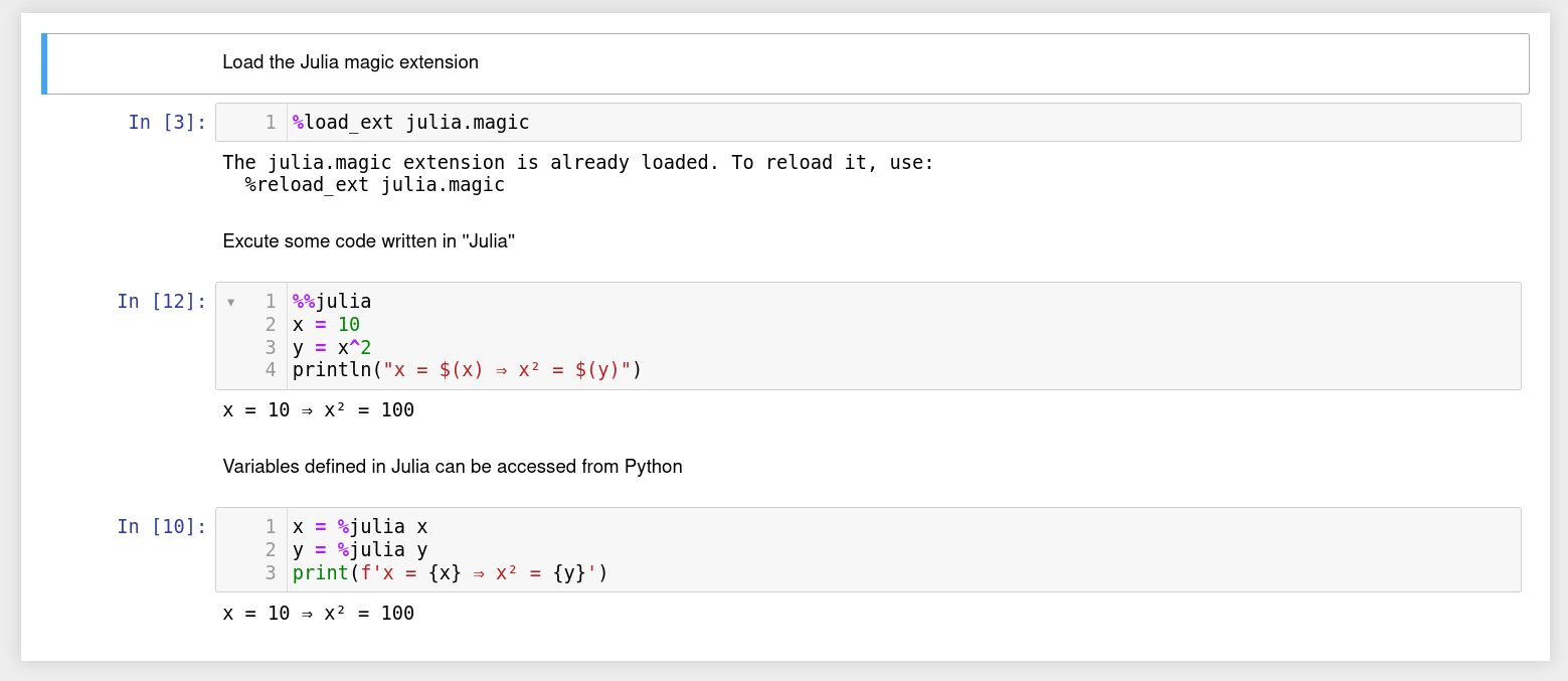 Calling julia code from IPython