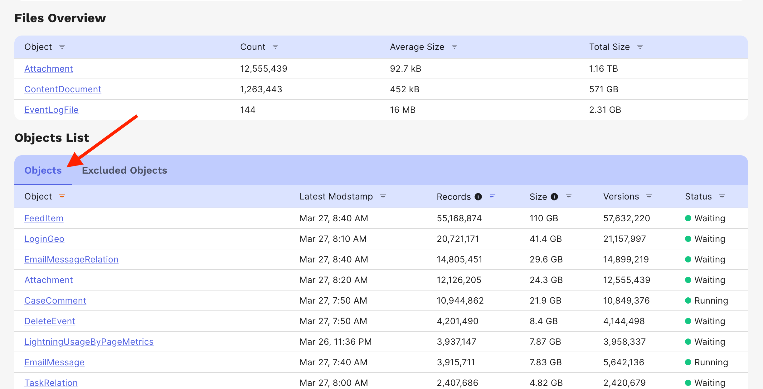 Auto Backup Objects