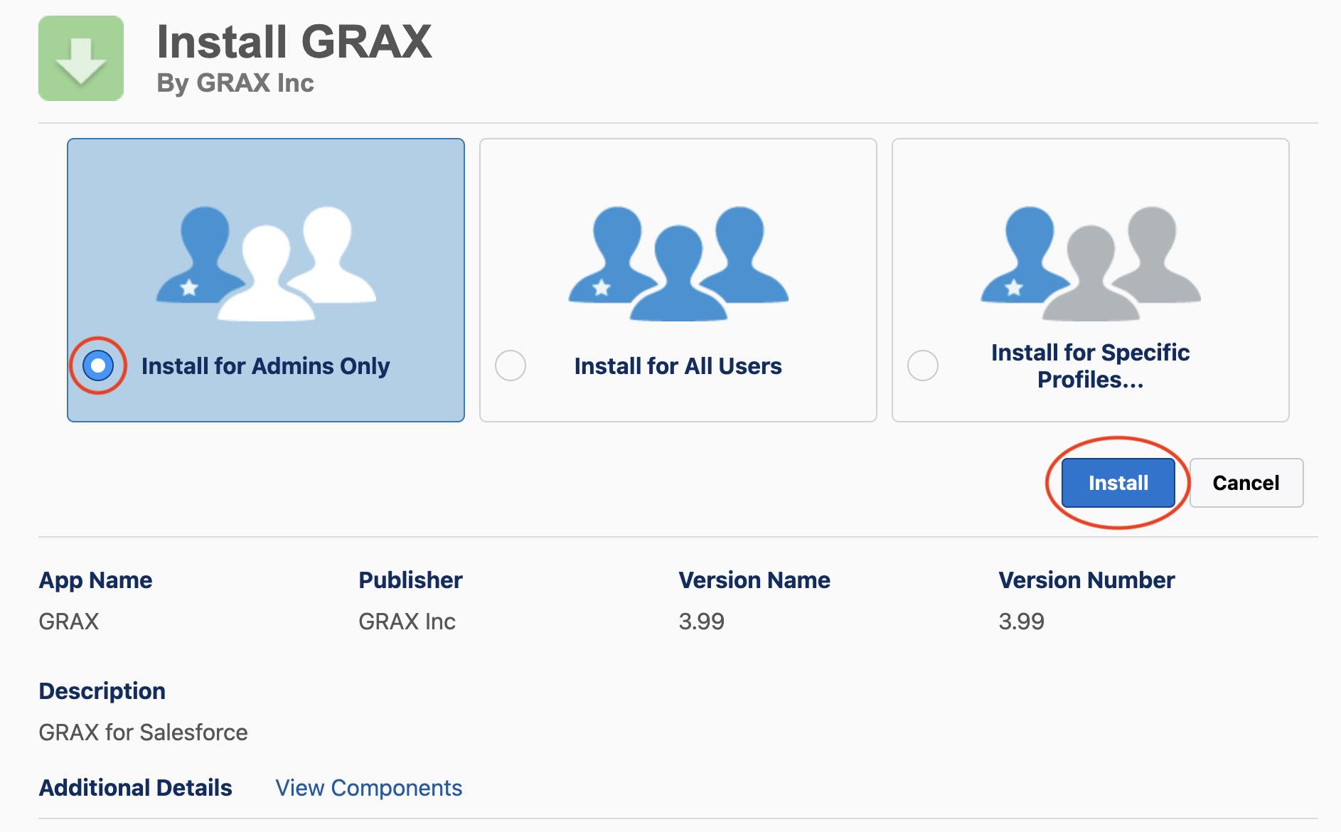 Install GRAX