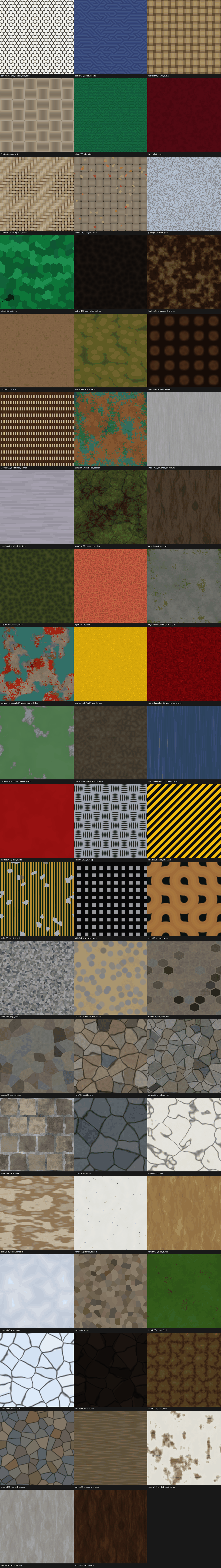Contact sheet of all 59 cookbook materials across 12 categories