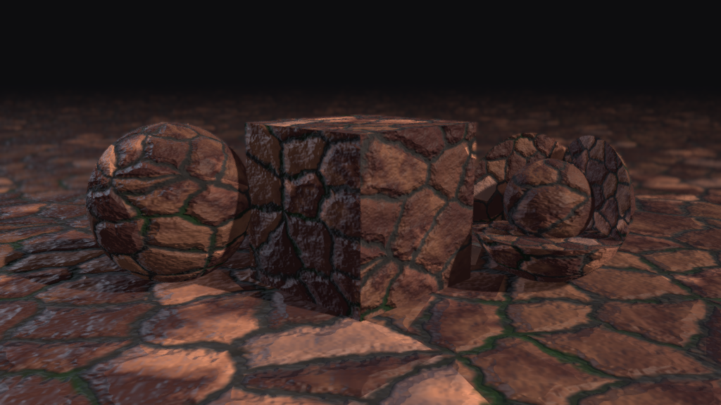 mossy cobblestone, hand-finished in Material Maker