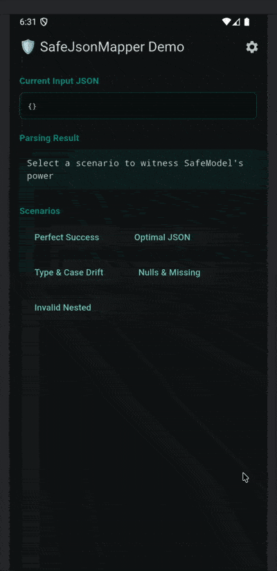 Safe JSON Mapper Demo