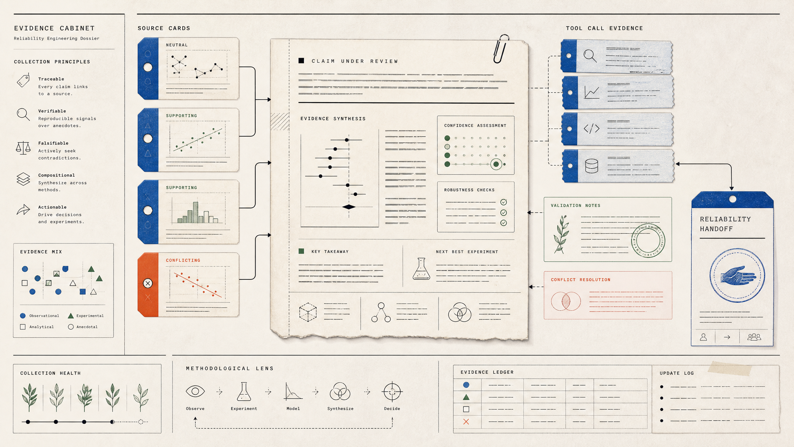 Reliability Lab evidence-first support agent interface
