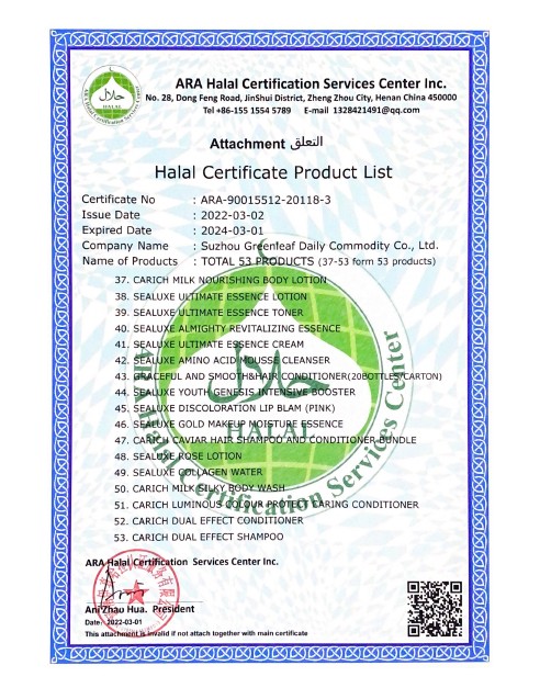 Подтверждение Halal соответствия