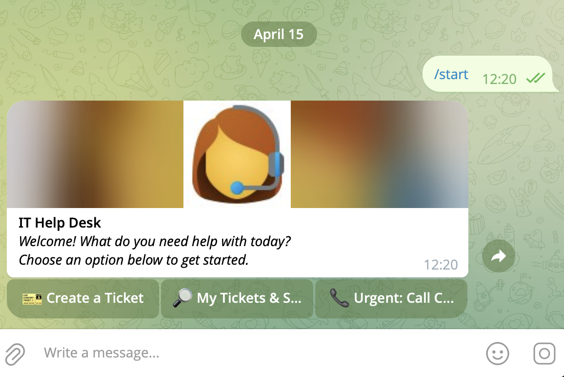 IT Helpdesk on Telegram