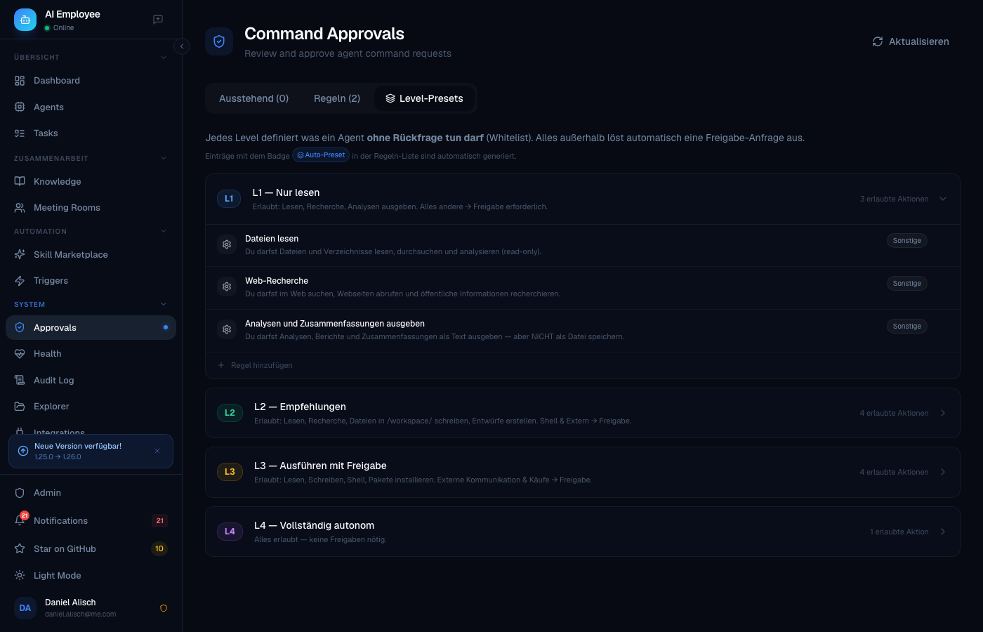AI-Employee Autonomy Level Presets
