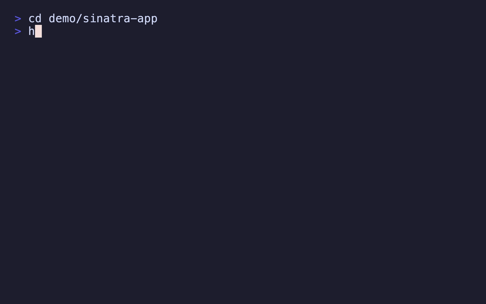 Animated demo showing hdi in action