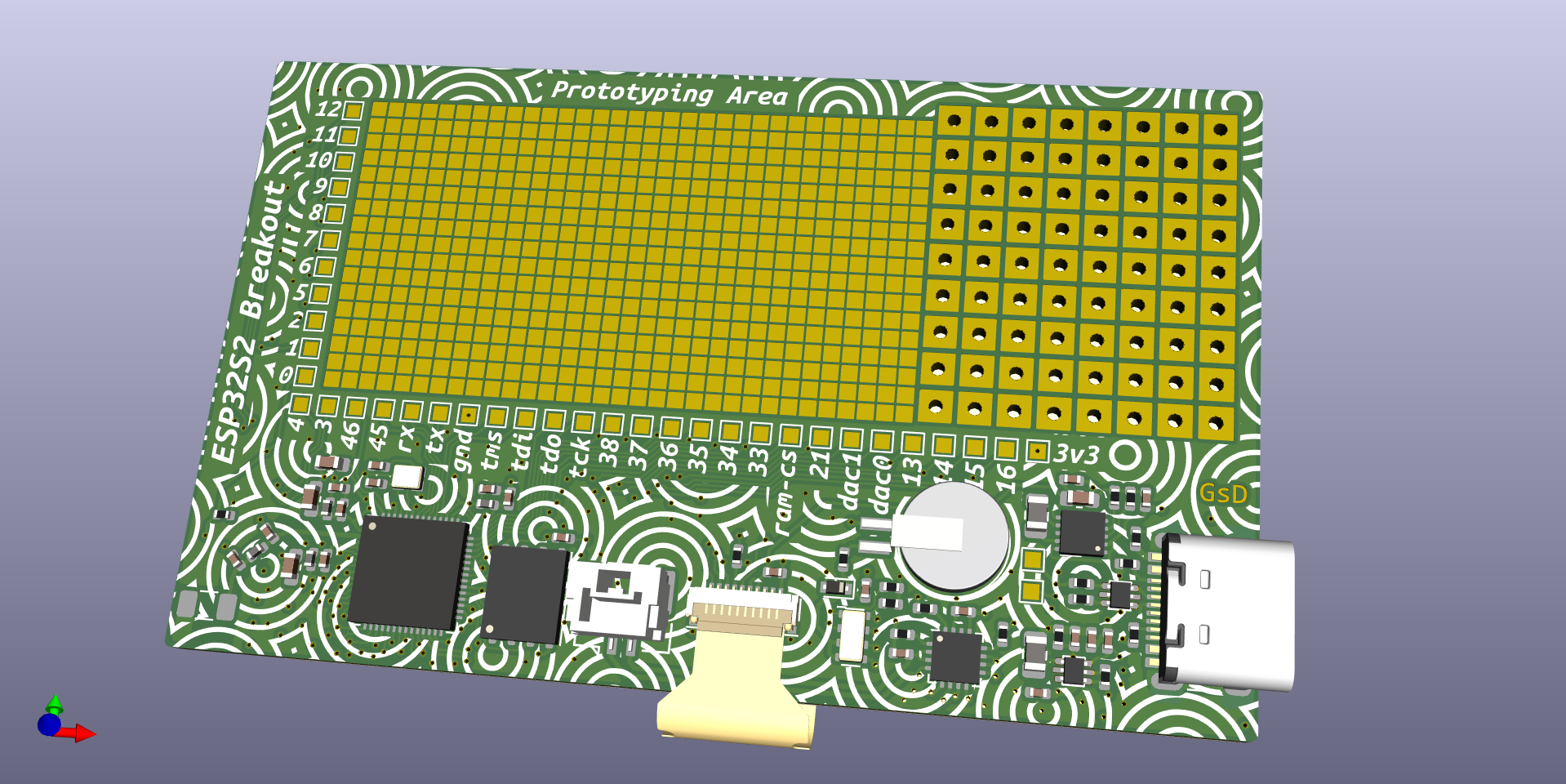 ESP32S2 Breakout, from the project README