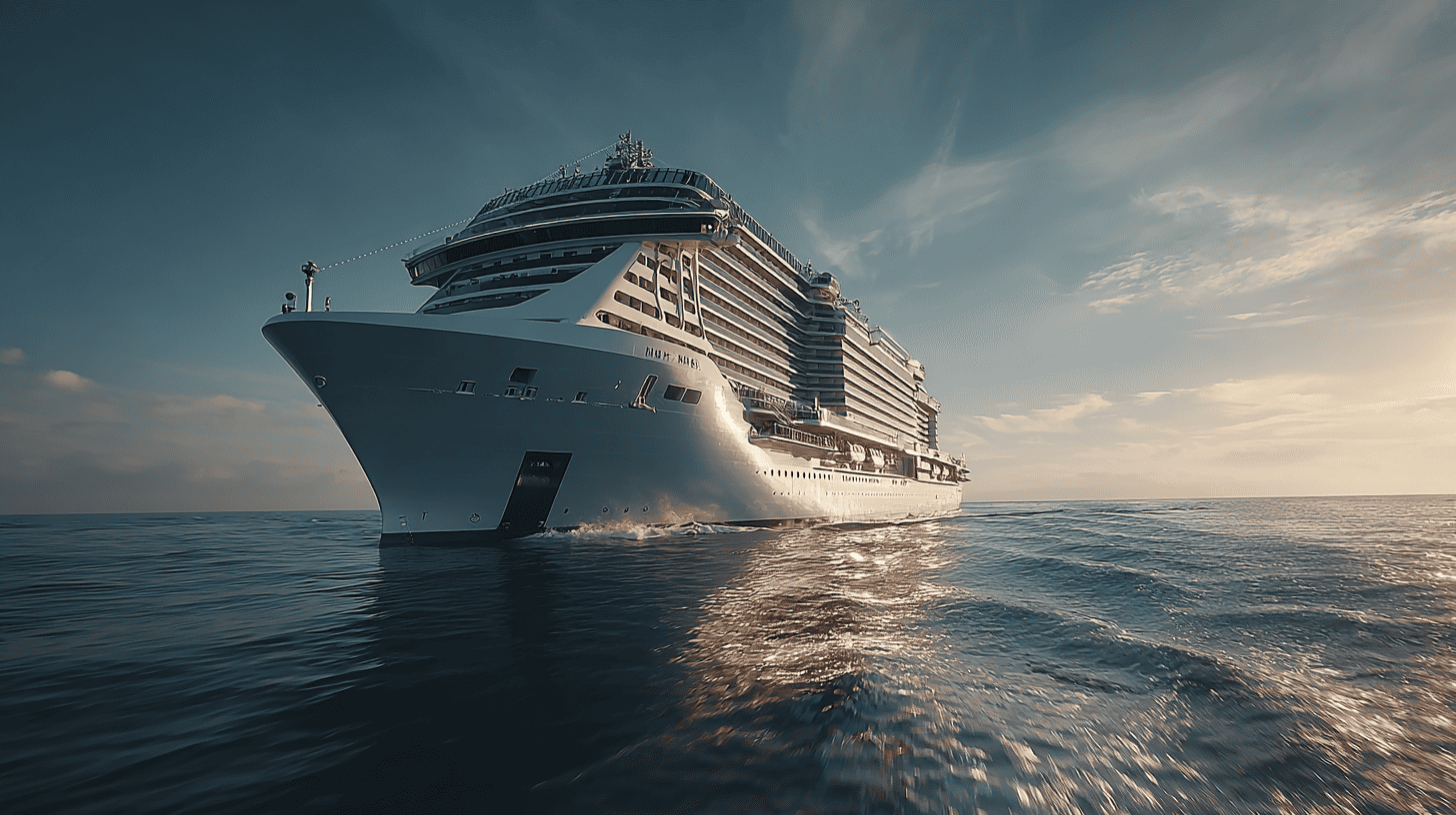 MSC World Cruise navire traversée océanique tour du monde Navire MSC Seashore de face fendant les vagues en pleine mer, évocateur des longues traversées océaniques du World Cruise MSC