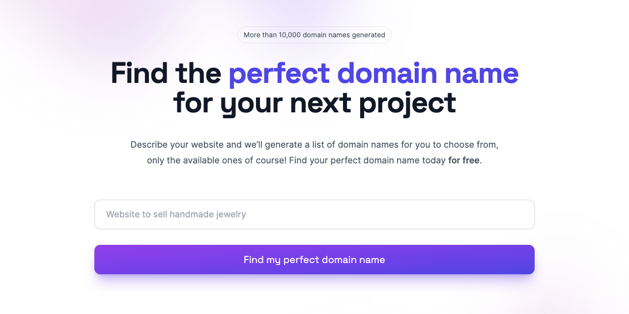 Screenshot of recommend.domains