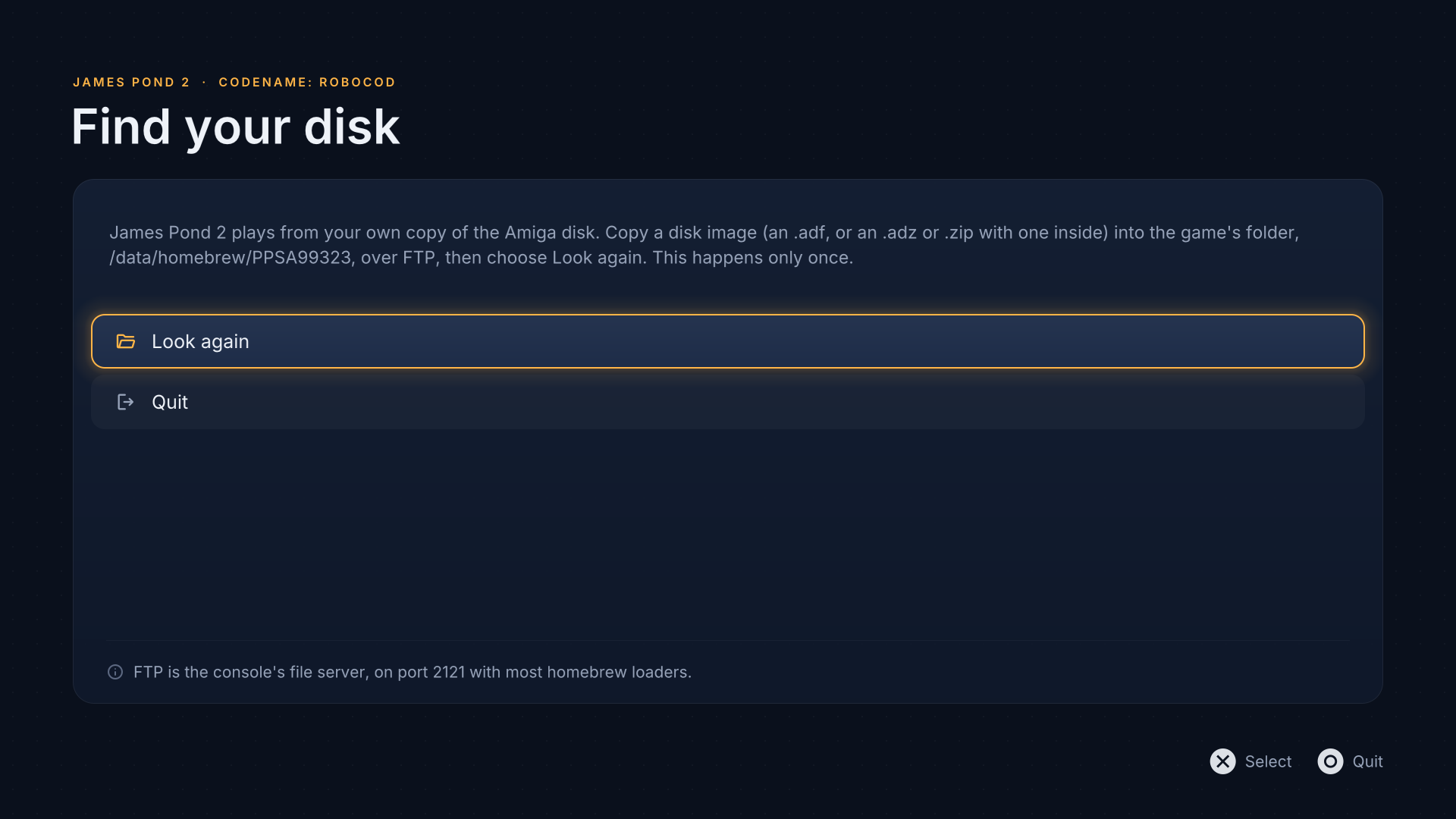 The disk page on the PlayStation 5