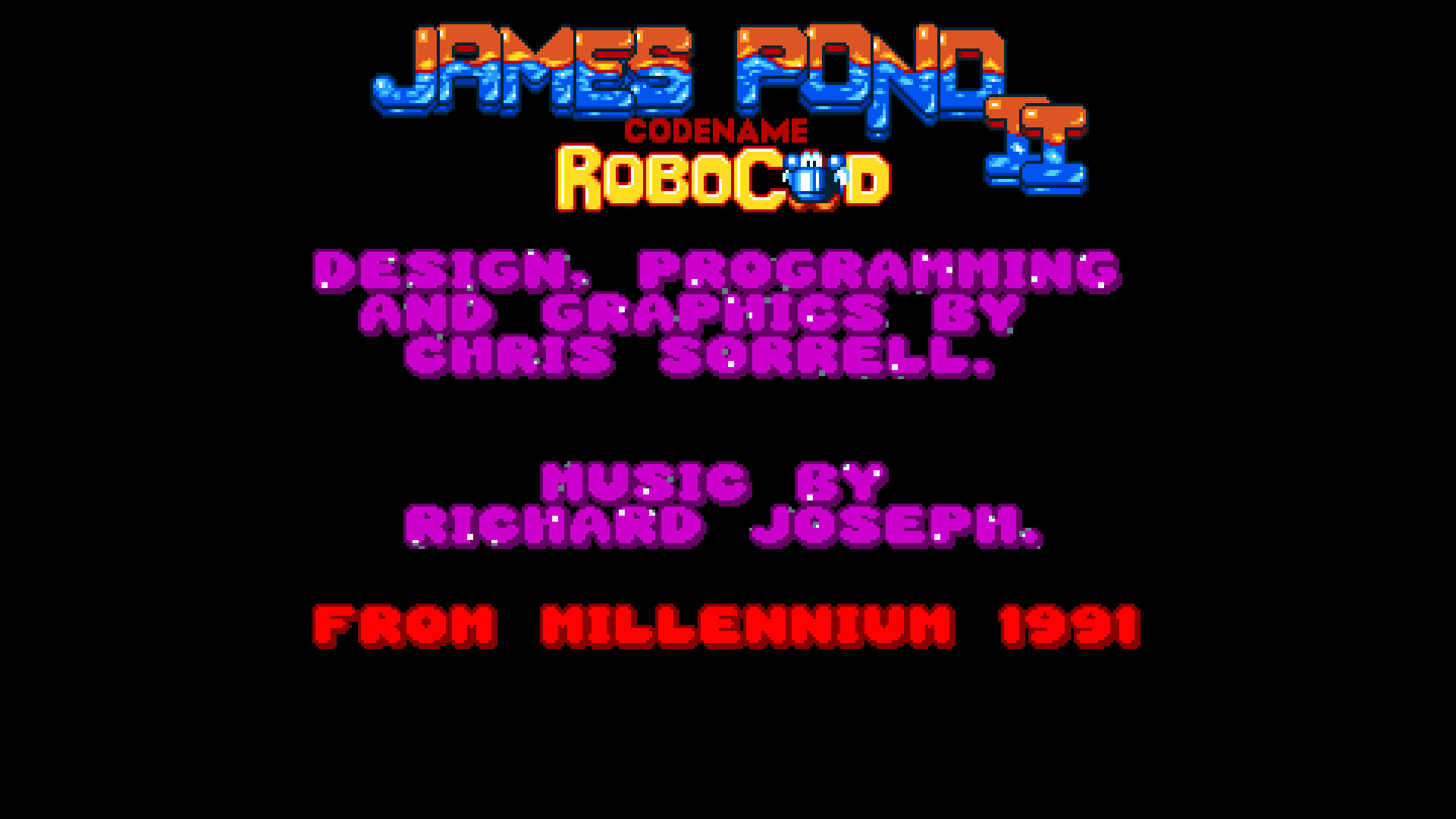 The title screen