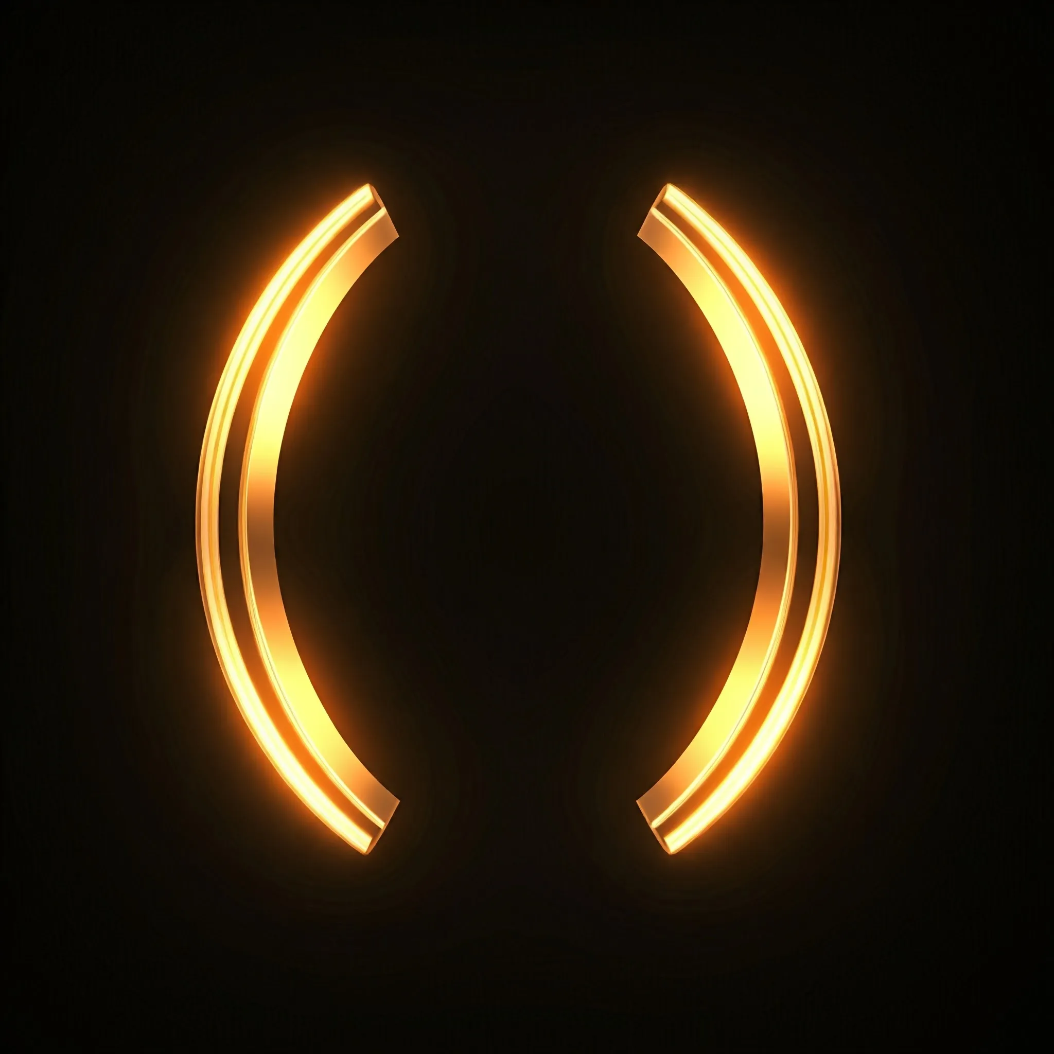 An elegant loop of parentheses, glowing and connected in a balanced, harmonious way.