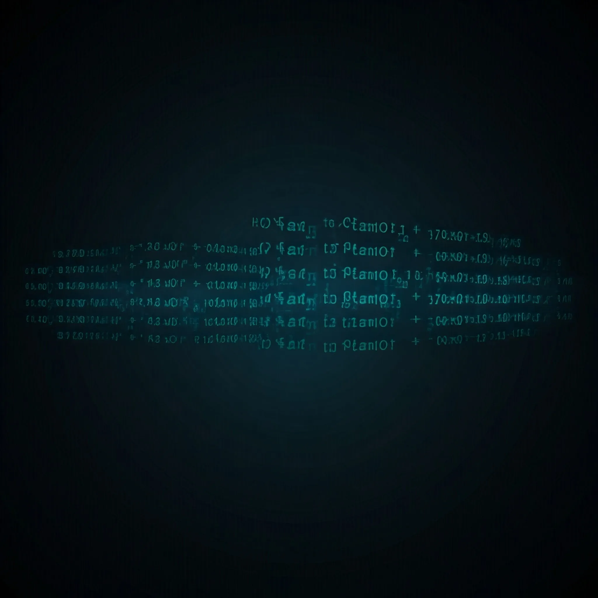 A sequence of glowing numbers representing the product of elements except the current one, showing a smooth transition