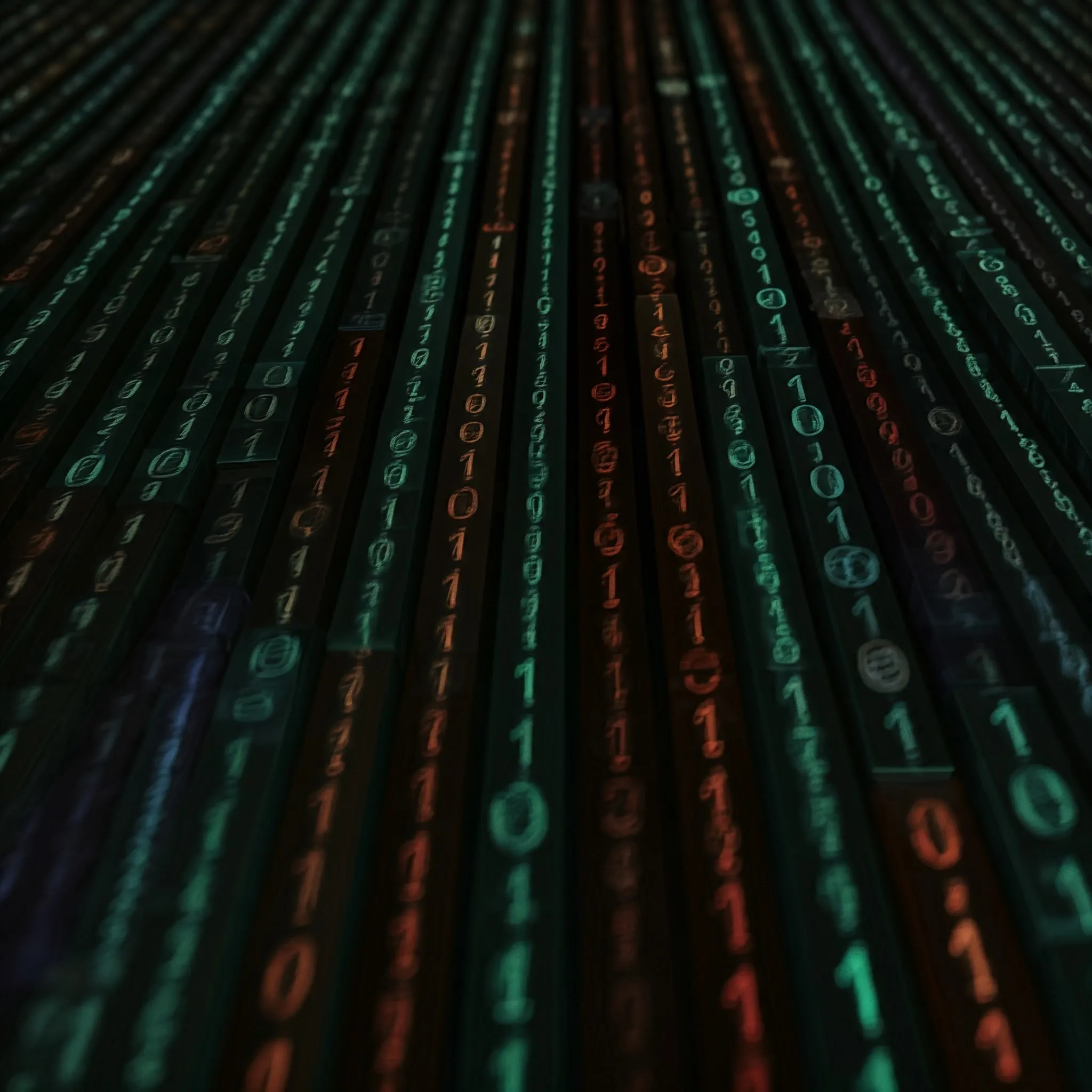 A sequence of binary strings where the total Hamming distance is calculated, with each distance step gently highlighted