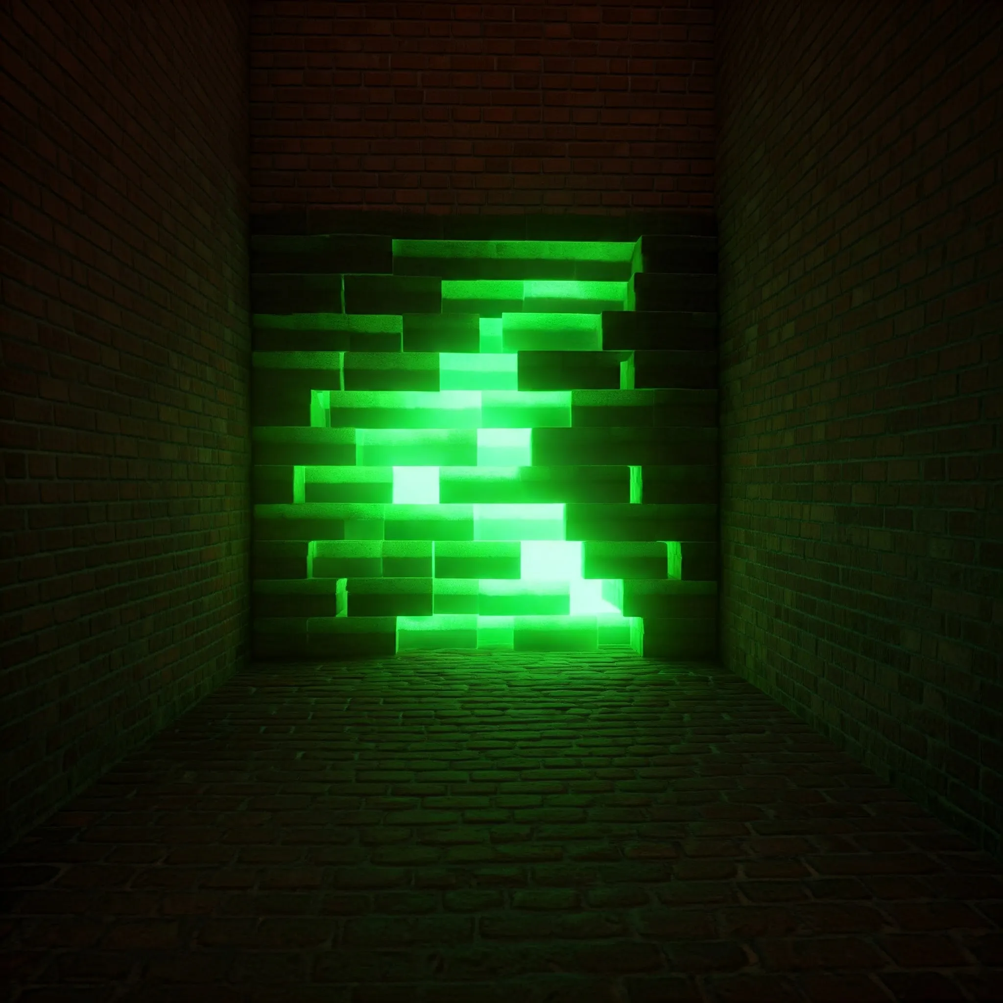 A wall made of bricks where the minimum number of bricks to be removed is calculated, with the optimal brick removals glowing.