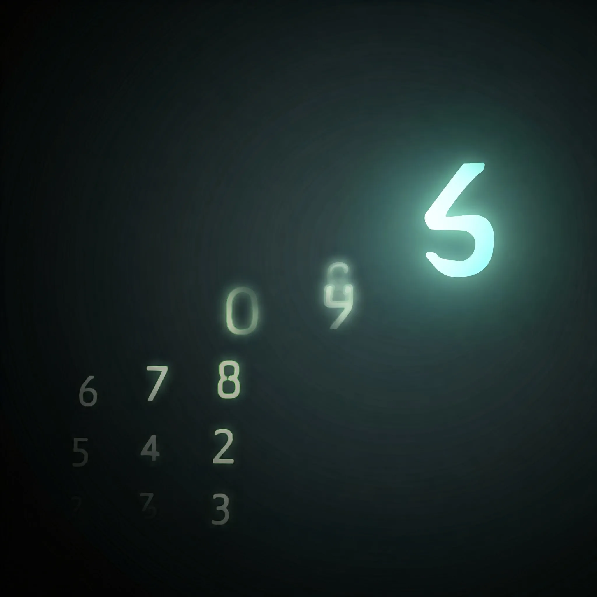 A sequence of numbers where each next greater element softly illuminates as it’s found for the next number.