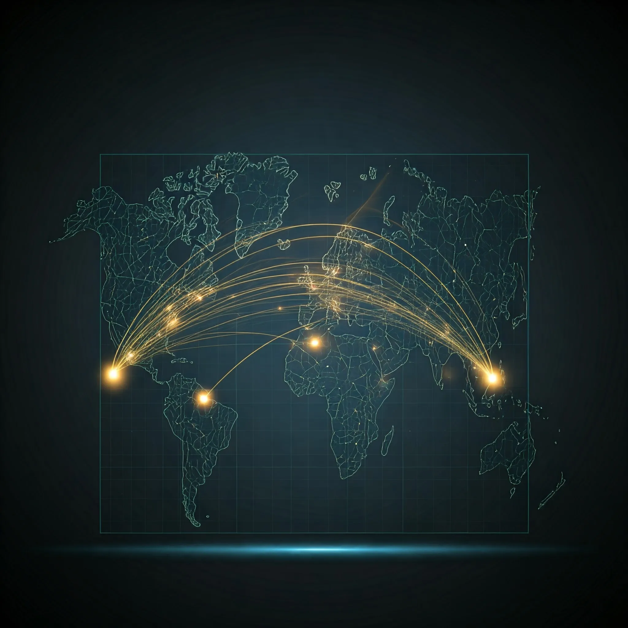 A graph where all paths are traced from source to target, with each path softly glowing as it is found.