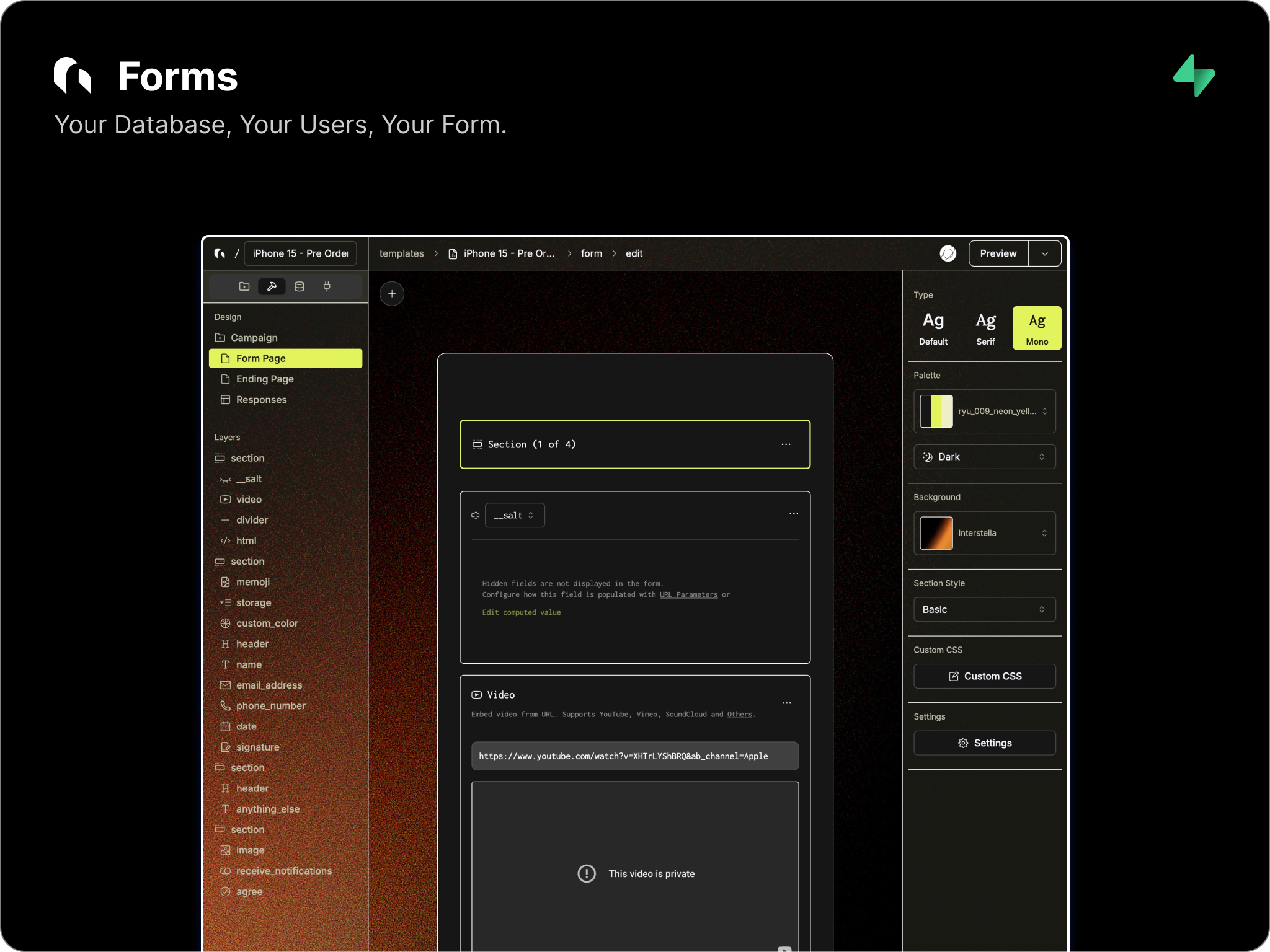 Grida Forms