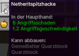 Beispiel einer Spitzhacke zum Abbauen