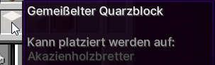Beispiel eines Blocks zum Platzieren