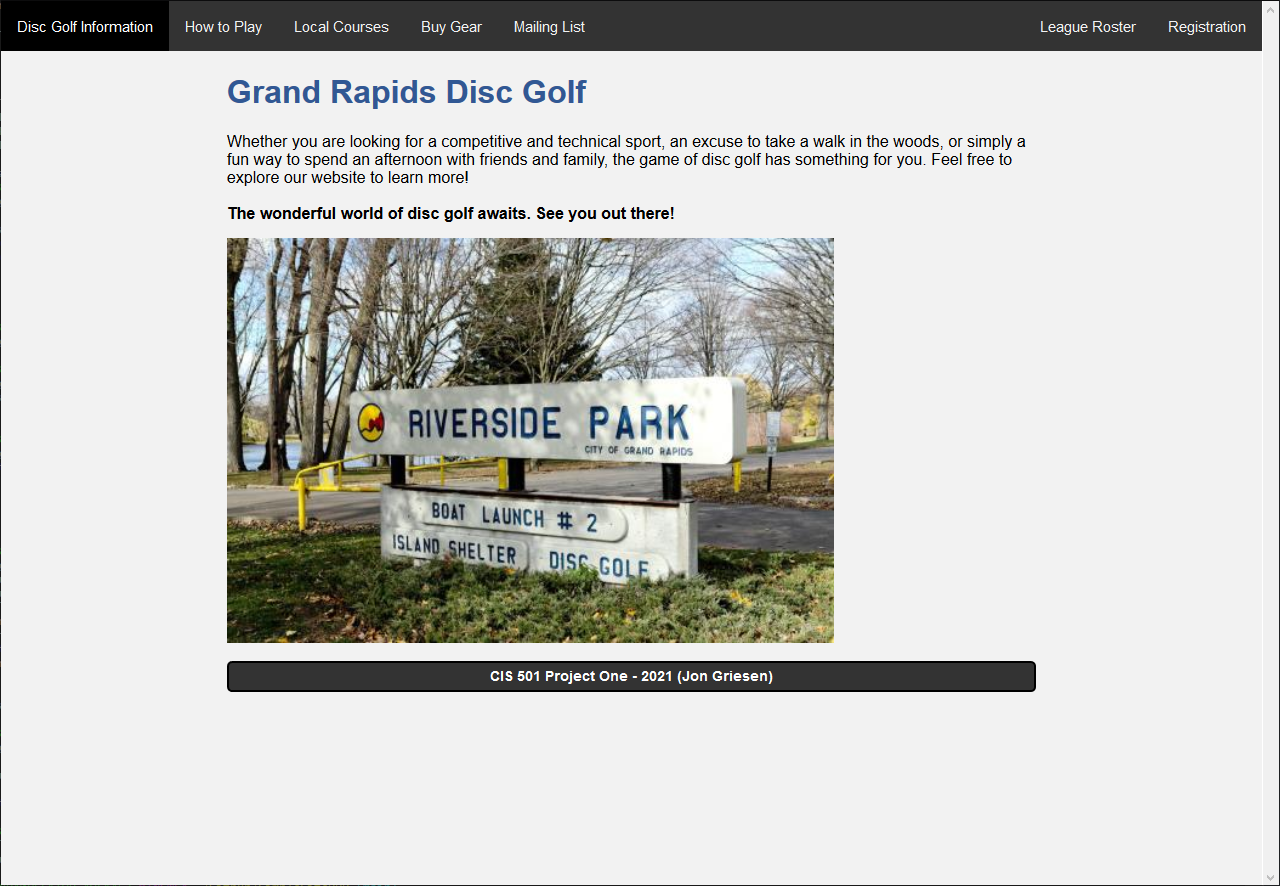 Disc Golf Information