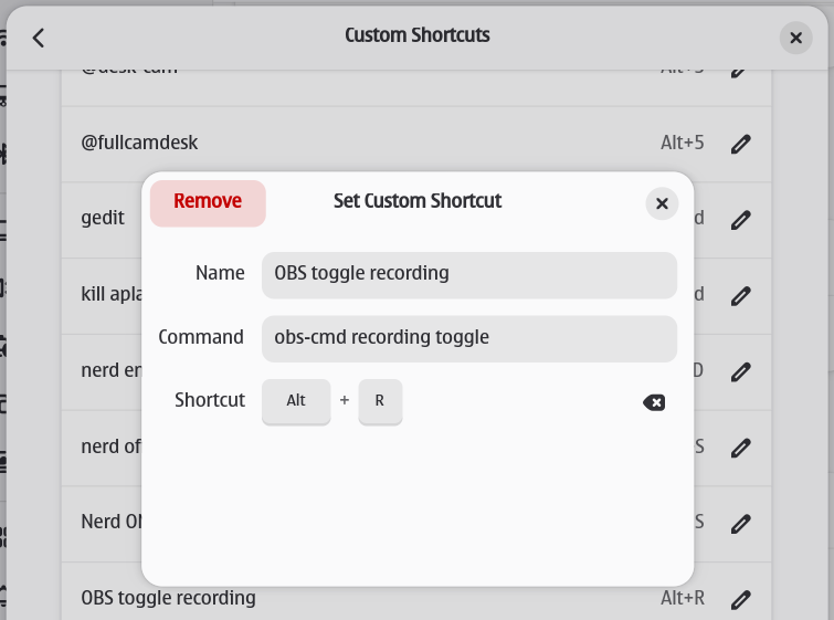 Example usage on Linux