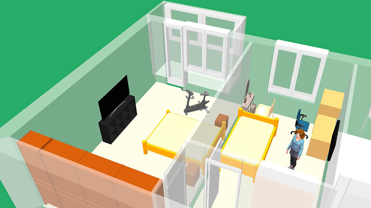 3D scene created via MCP