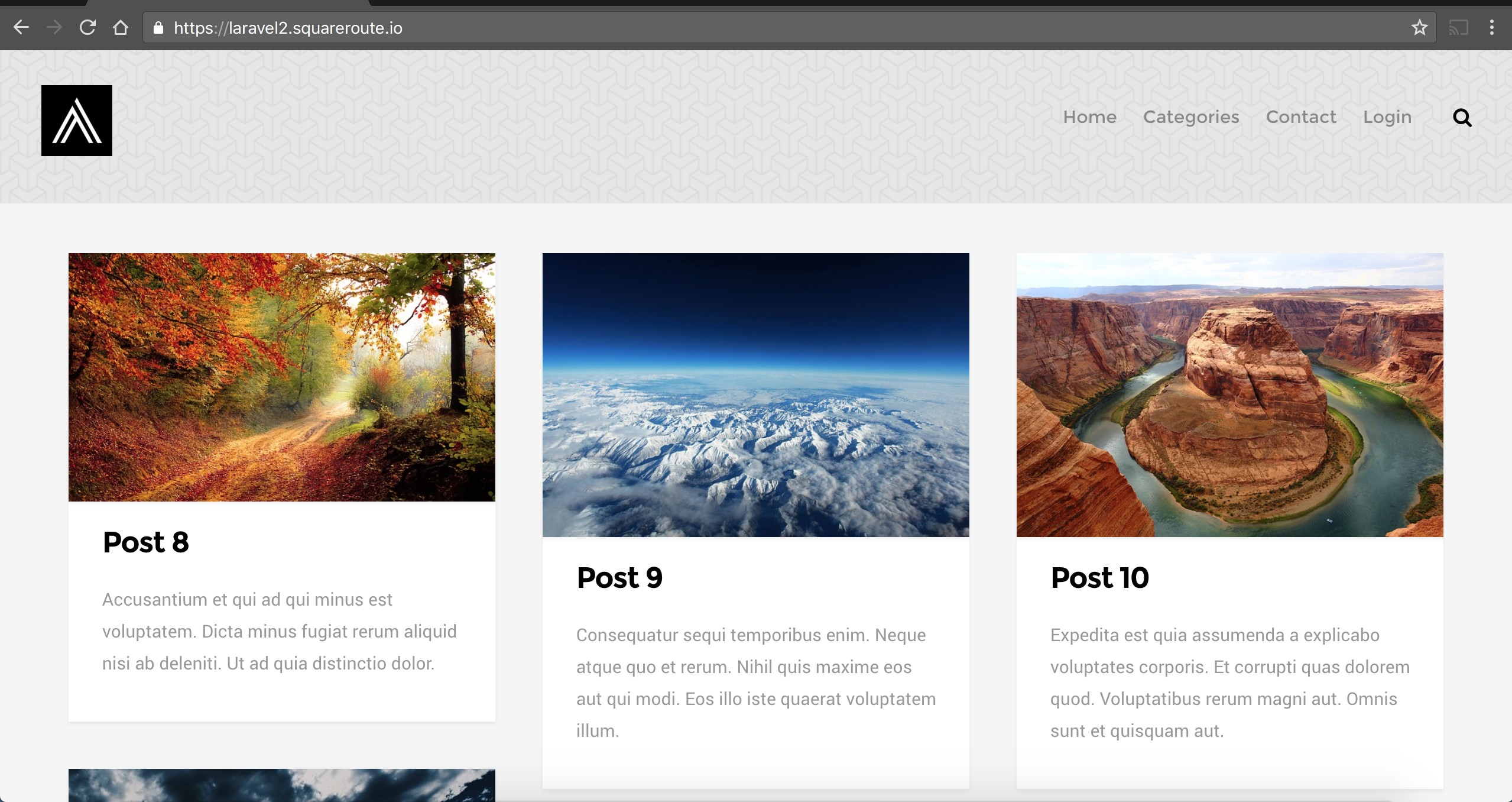 laravel landing page