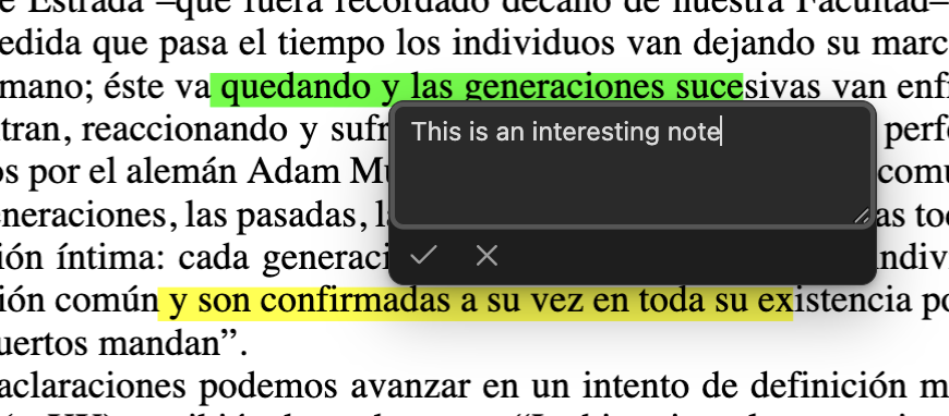Note editor popup