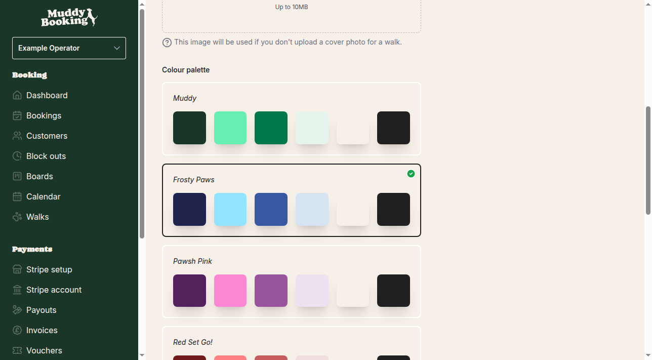 Save button highlighted on branding settings