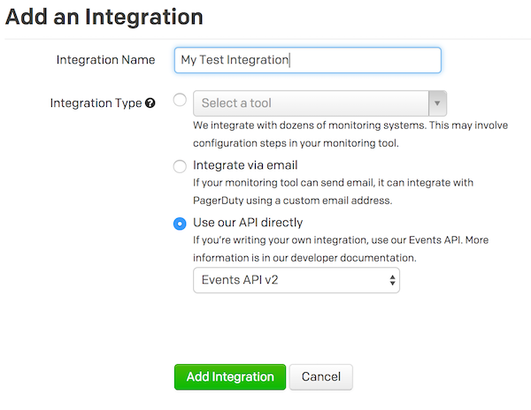 Creating a new integration