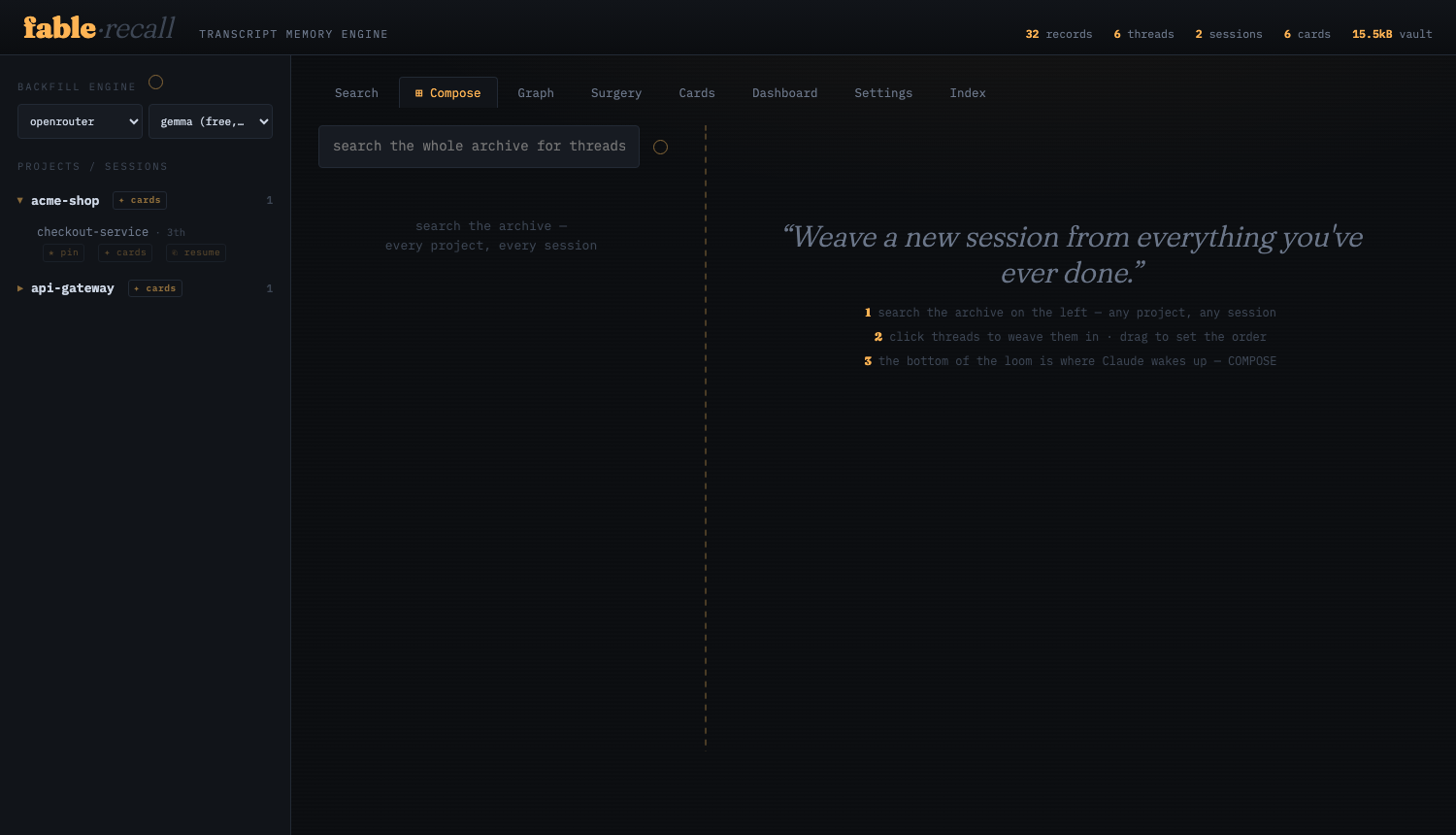 compose new sessions from old threads