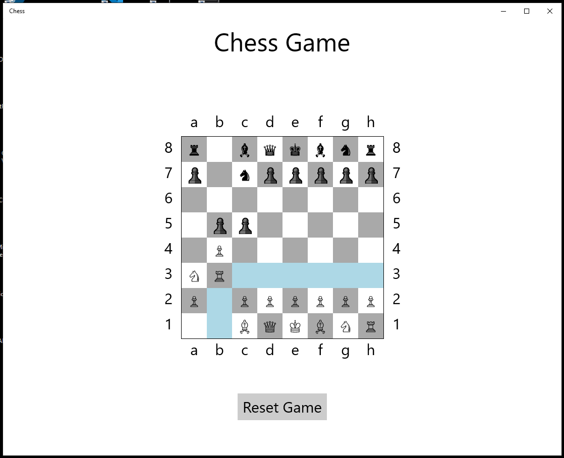 screenshot of the chess app