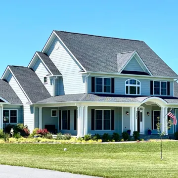 Finished home exterior