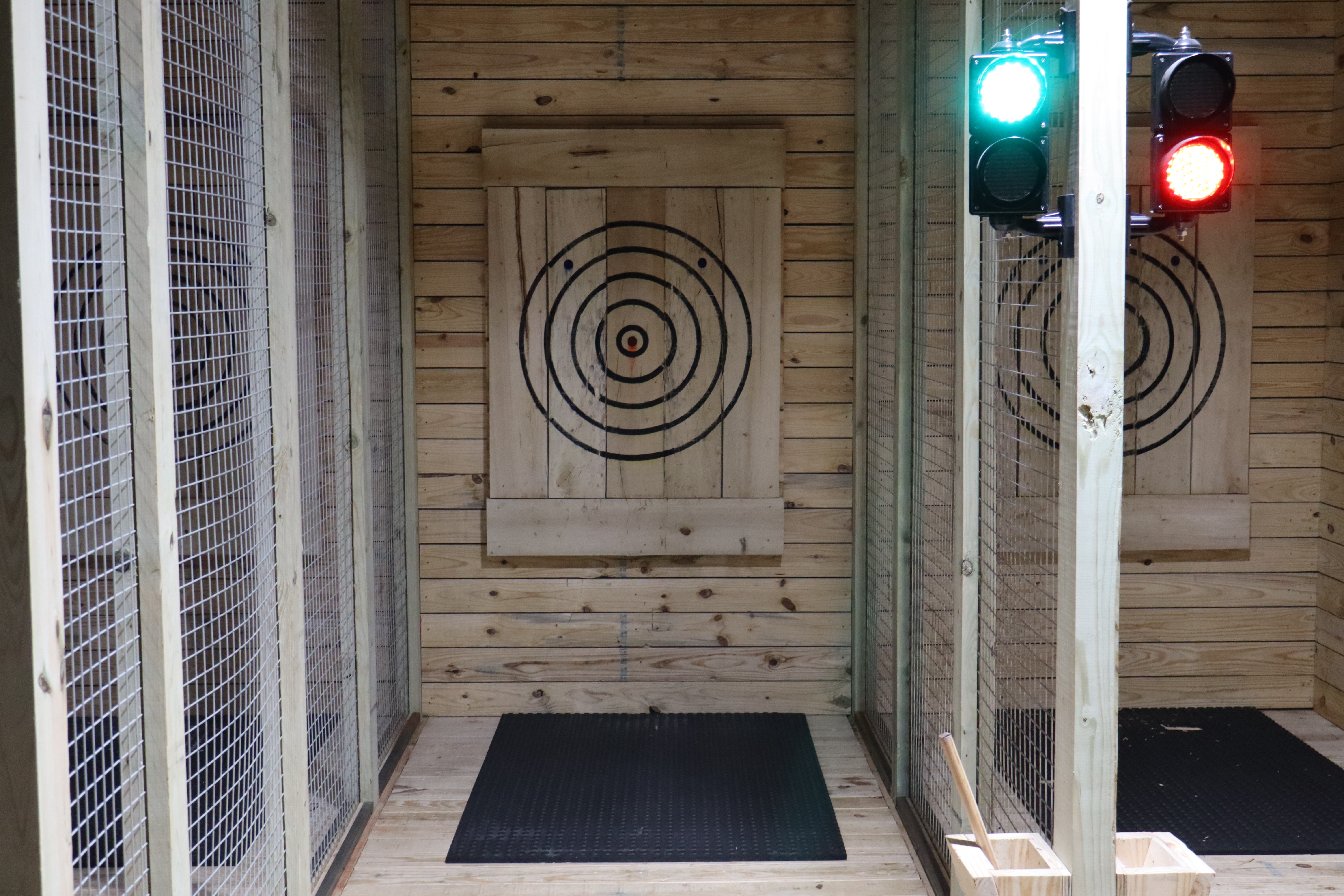 Lane interior with targets