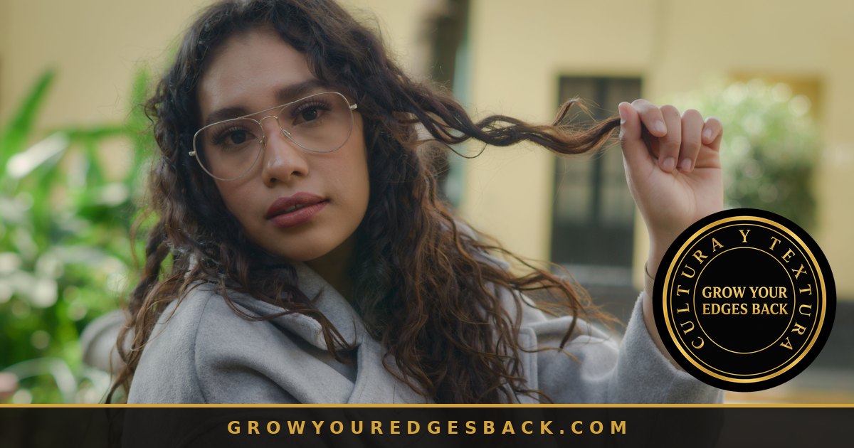 Mexican woman with natural curly hair - Grow Your Edges Back