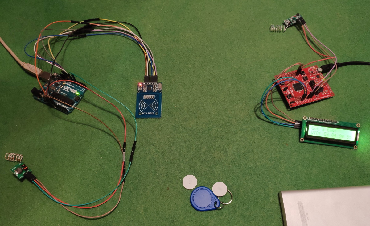 Wireless RFID display using Arduino and MSP430